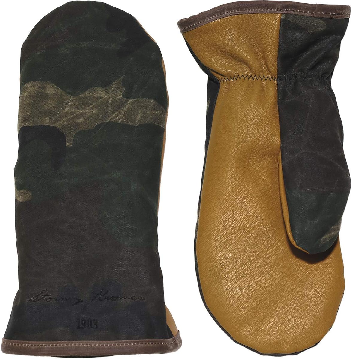 Stormy Kromer Waxed Tough Mitts - Water-Resistant, Goatskin Palm, Warm, Winter Mittens at  Women’s Clothing store