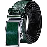 Dubulle Men's Ratchet Belt Gold/Black/Red/Green/Blue/White Automatic Buckle Business Casual Belt Gift - Adjustable Fit