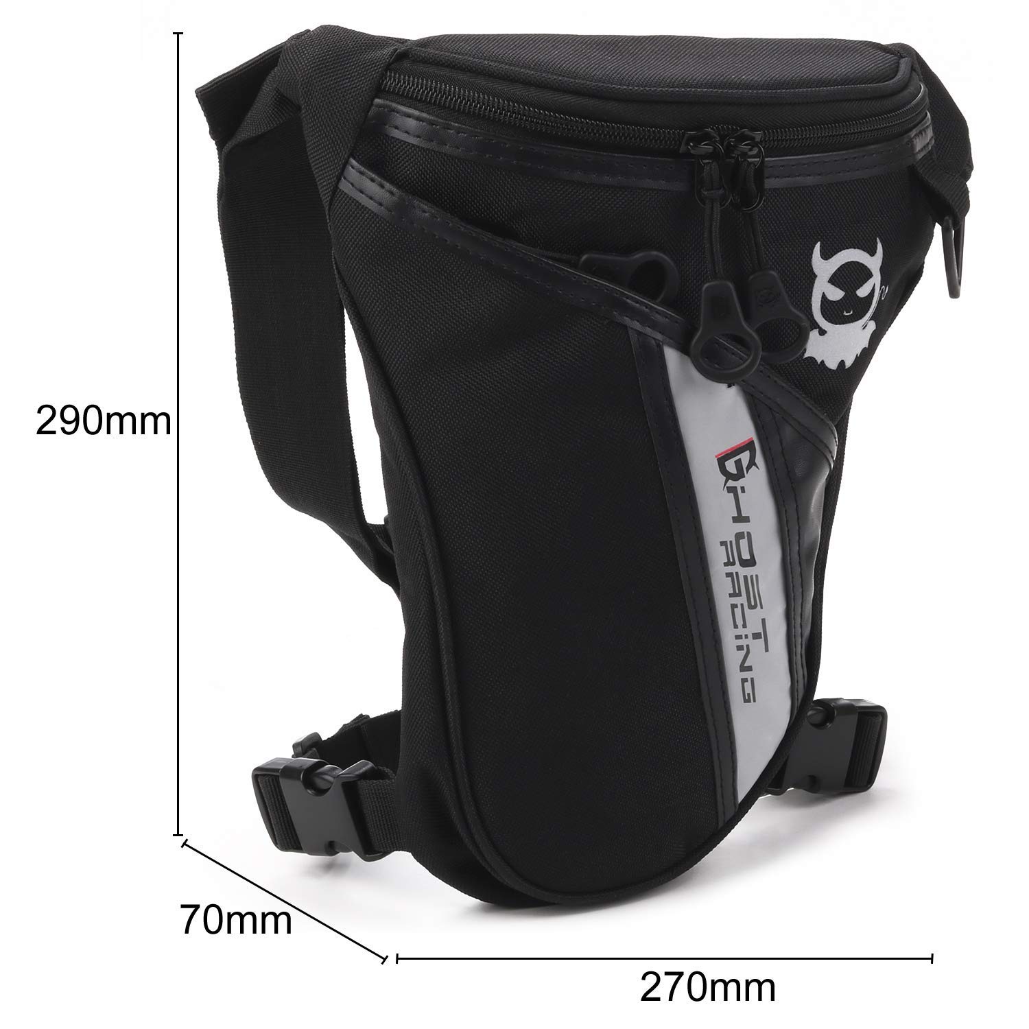 Fansport Thigh Bag Outdoor Motorcycle Bike Drop Leg Bag for Man Multifunctional Fanny Waist Thigh Packs for Hiking Traveling Fishing Tool Pouch with Water Bottle Pouch