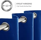 Deconovo Curtains Thermal Insulated Blackout Eyelet 52x63 Blue 1 Pair view 8