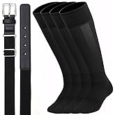 UnFader Baseball Socks and Belts Combo for Youth and Adult, Elastic Softball 2 Pair Socks and 1 Belts
