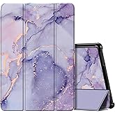 Fintie Slim Case for Amazon Kindle Fire HD 10 13th Gen 2023, Lilac Marble | Trifold Stand Cover, Viewing &amp; Typing Angles, Lightweight PU Leather Hard Shell, 10.1 Inch, Auto Wake/Sleep