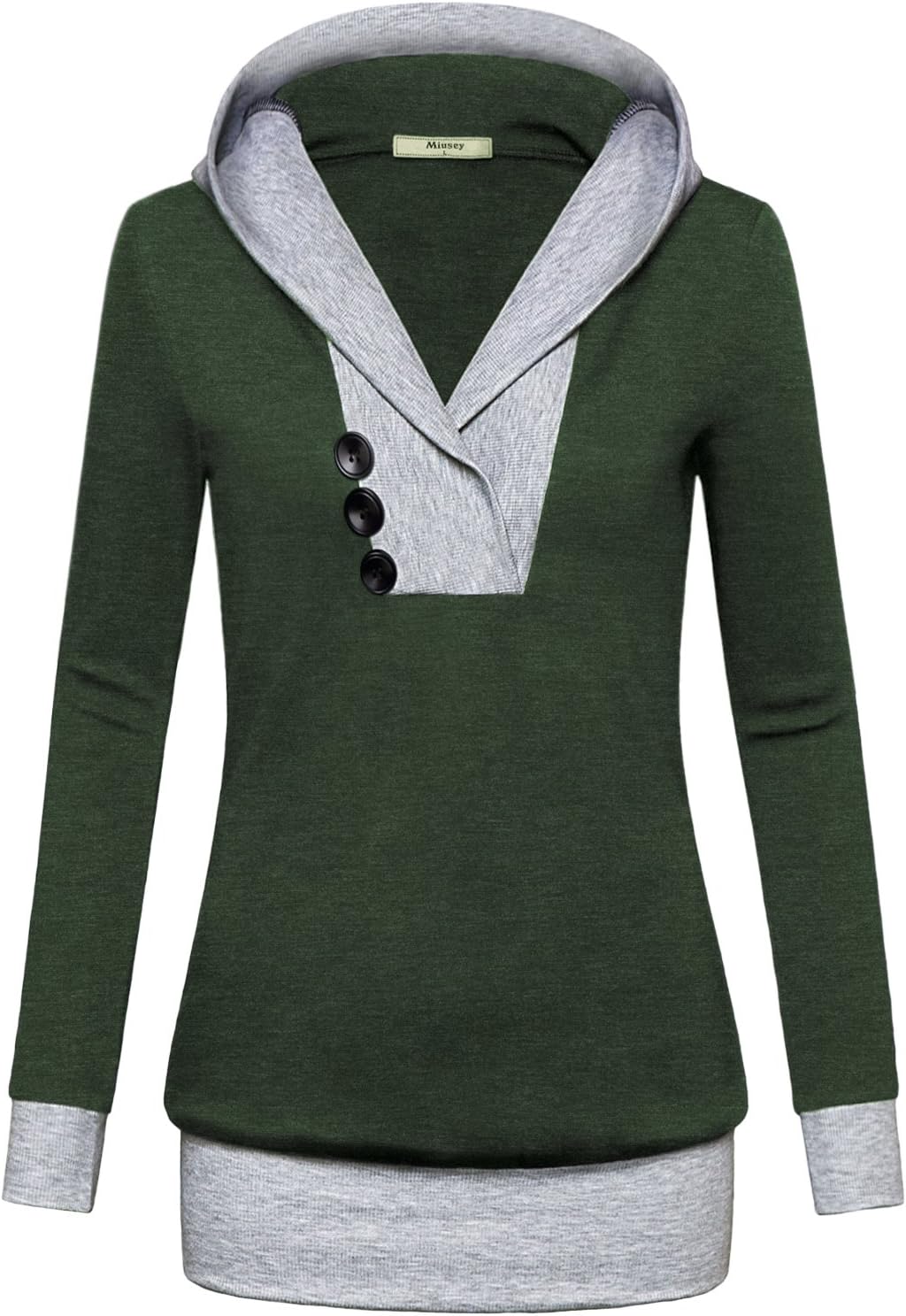 Womens Long Sleeve Color Block Lightweight Pullover Sweatshirt Hoodies