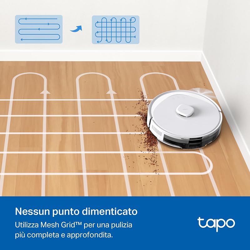 RV30 Max Plus White Robot Aspirapolvere Lavapavimenti con Mappatura 5300Pa, Svuotamento Automatico Polvere 3L, Doppia Navigazione LiDAR+IMU, Zone No-Go e Muri Virtuali, Controllo APP&Alexa&Google