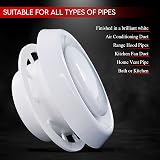 VENTS UK 125mm White Round Ceiling Vent Cover PVC Diffuser with Fixing Ring view 9