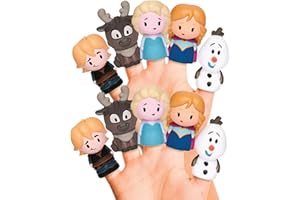 Disney Frozen Bath Finger Puppets, 10 Pc – Party Favors, Educational Play, Bath & Pool Toys, Story Time, Beach Fun, Stocking Stuffer