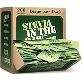 Stevia In The Raw, Stevia Sweetener Packets, 200 Ct | Zero Calorie Stevia Sugar Substitute Packets, No Erythritol or Artificial Flavors, Vegan, Gluten Free, Kosher