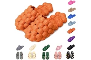 AIMINUO Bubble Slides Slippers for Women Men,Funny Massage Slippers,Golf Ball Slides,Cloud Cushion Thick Sole Spa Slides,Non-slip Stress Relief Reflexology Sandals,Shower Bedroom Slippers