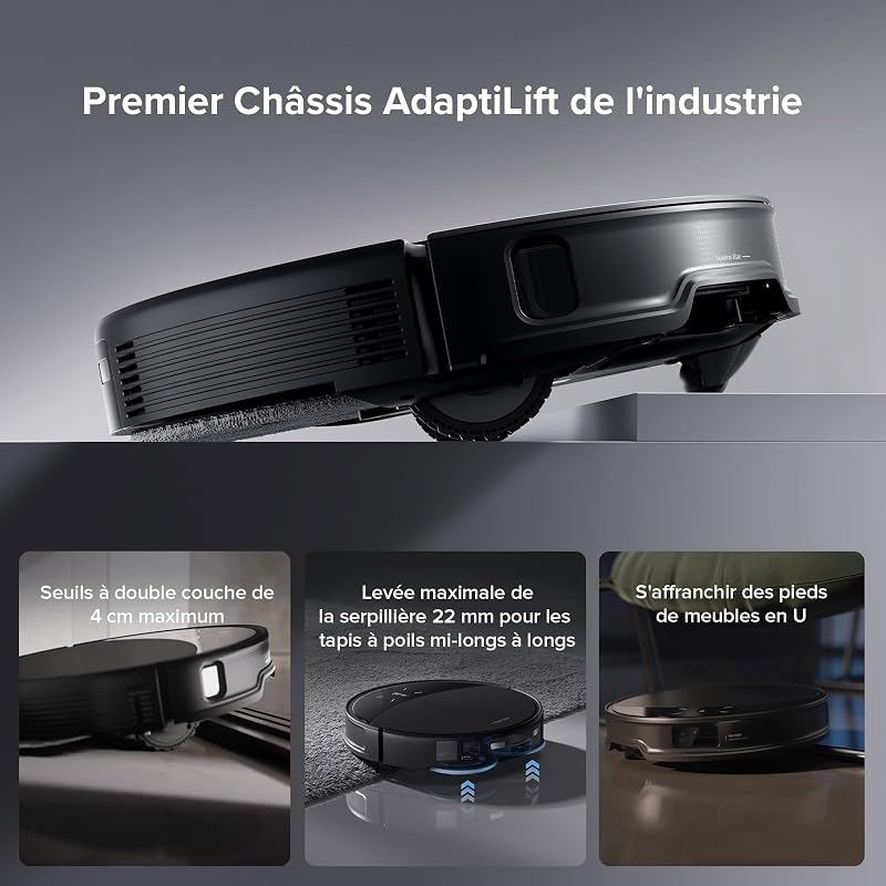 Saros 10R Robot Aspirateur, 22 000 Pa, Triple Anti-Enchevêtrement