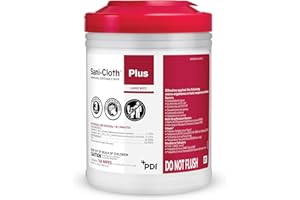 PDI Healthcare 51017M Sani-Cloth Plus Germicidal Cloth, 6" x 6-3/4" Size, Pack of 160