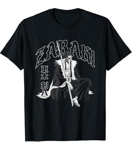 Amazon.com: Bioworld Bleach Kenpachi Kanjo Logo Men's Black T