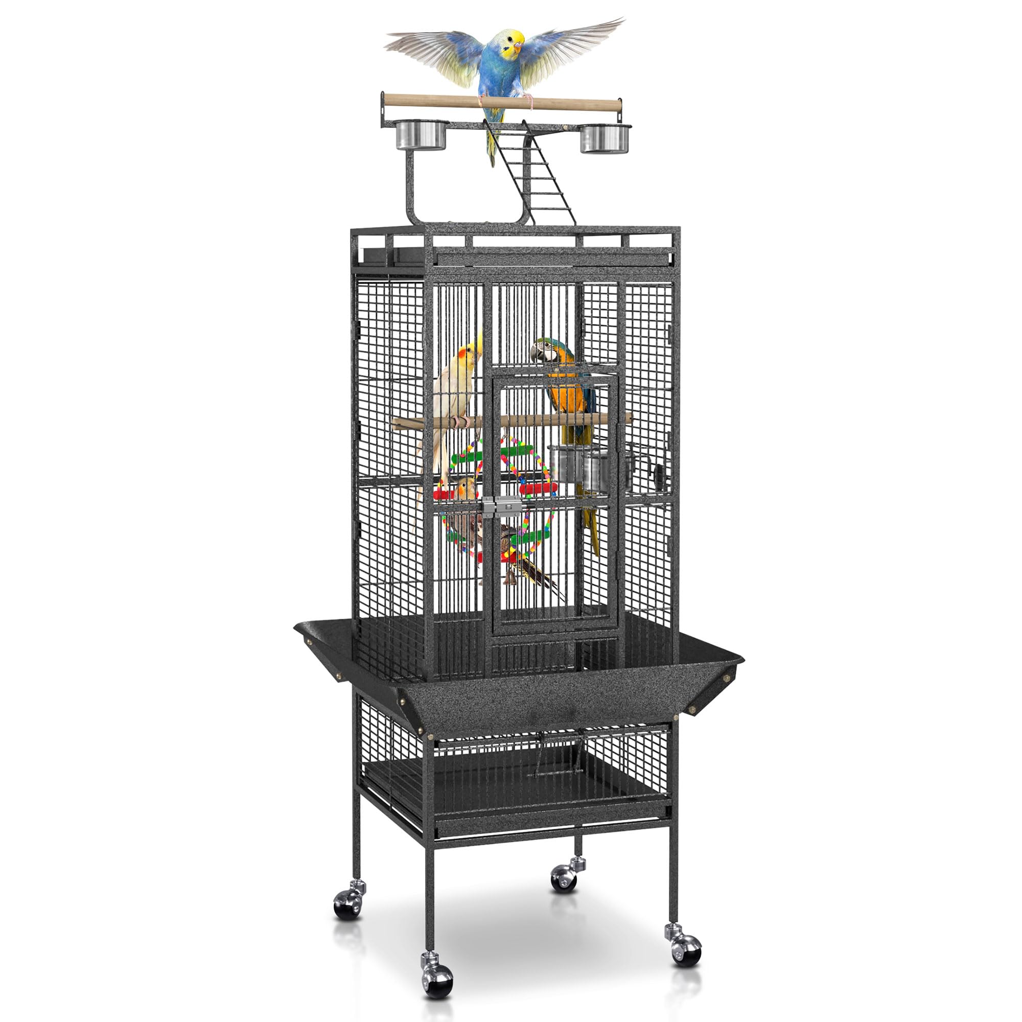 Mua SUPER DEAL PRO 61-inch 2in1 Large Bird Cage with Rolling Stand ...