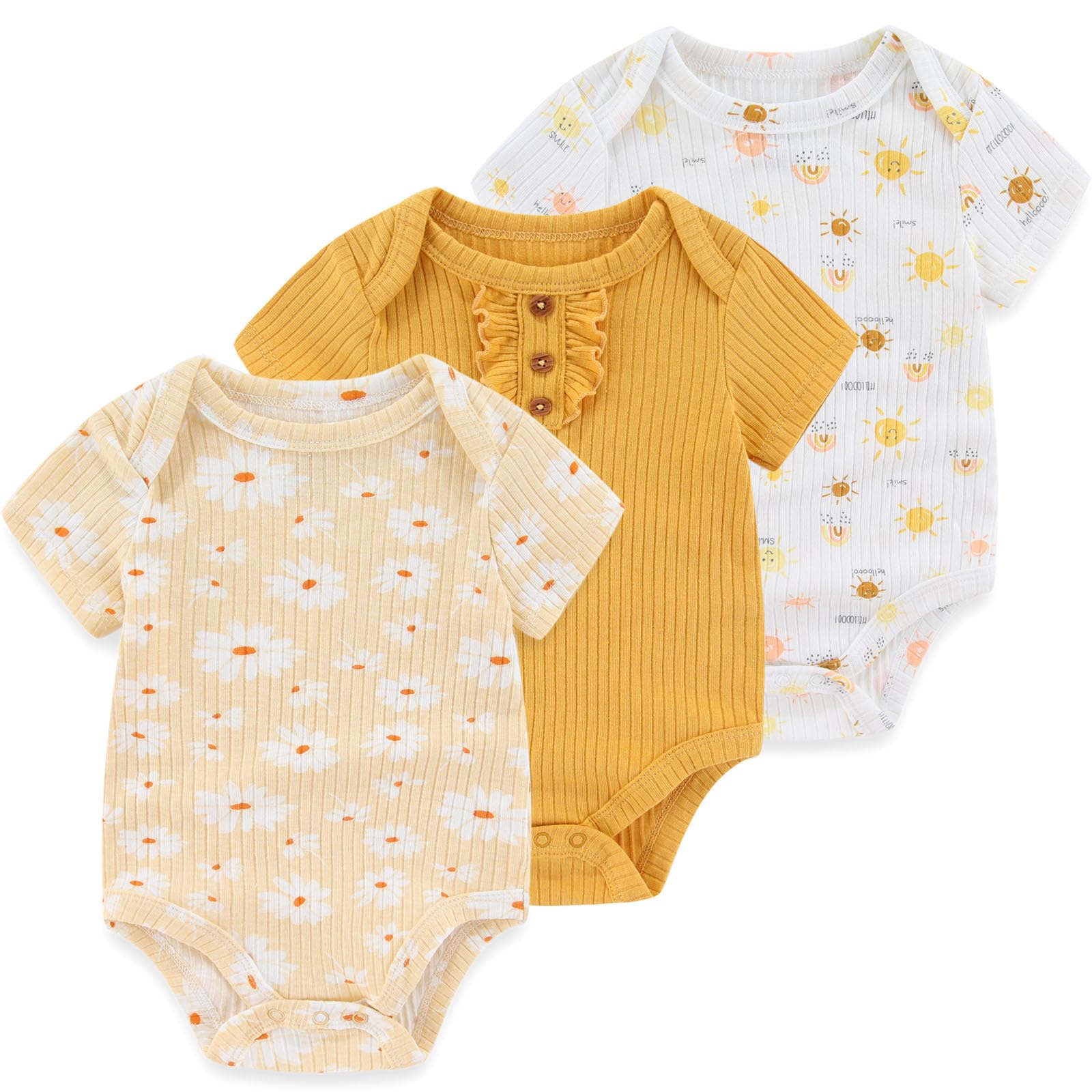 Baby Bodysuit Boy Girl Clothes Soft Newborn Infant Outfit Short Sleeve Romper