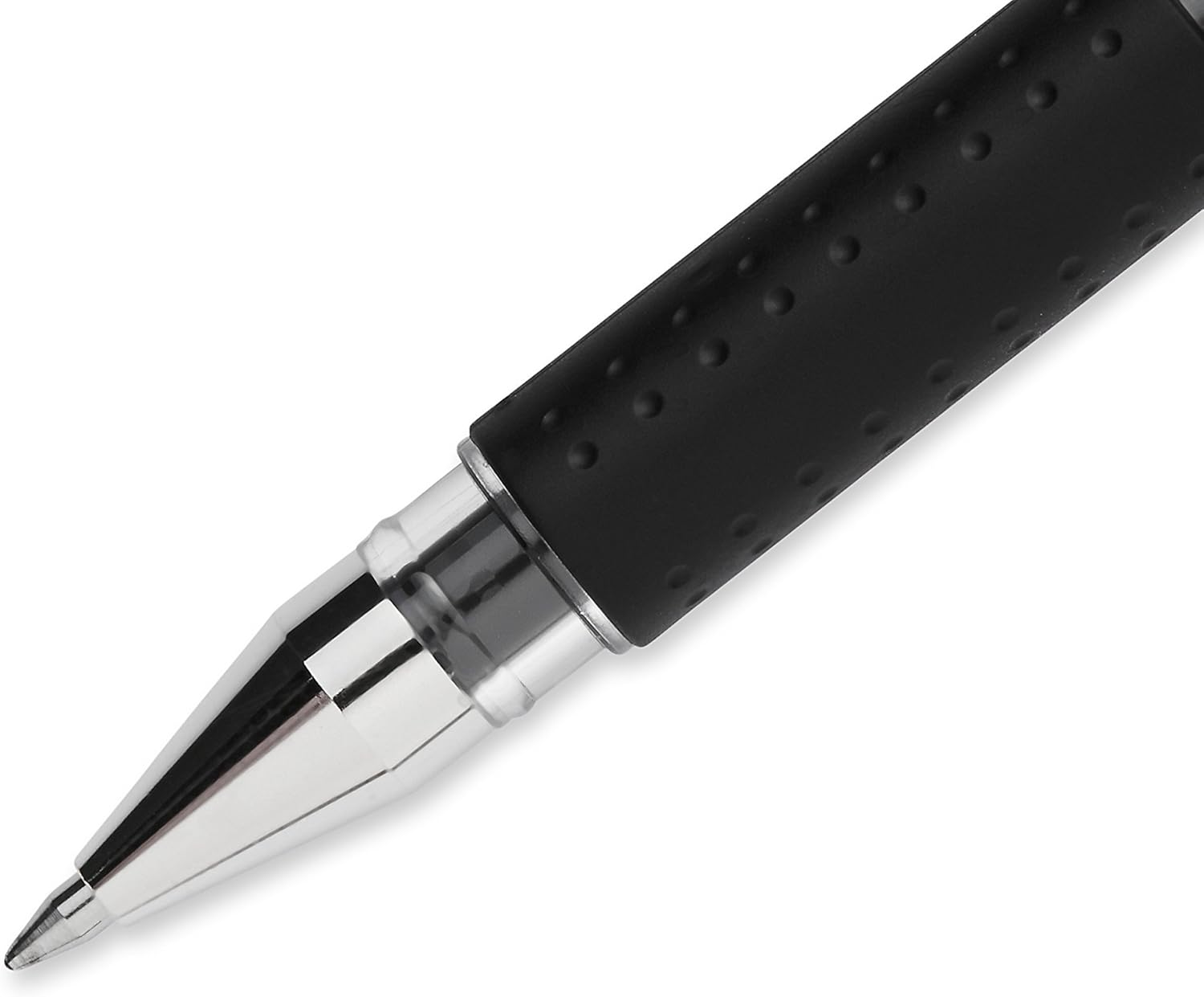 uni-ball Gel Grip Pens, Medium Point (0.7mm), Black, 12 Count: Industrial & Scientific