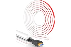 AOCII Cord Hider for Wall Mount Tv 157in, Self-Adhesive Wall Cord Hider, Tv Cord Hider for Wall Mounted, Flexible Cable Concealer for Wall Mounted Tv, Home and Office, W0.59inxH0.39in, White