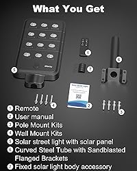 Ofuray Solar Street Lights Outdoor, 15W