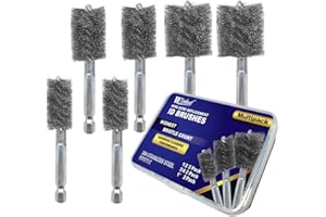 WICKED Professional ID Copper Tube Pipe Cleaner Replacement Brushes (1/2” & 3/4’’ & 1” (Multi-Pack))