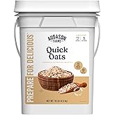 Augason Farms Quick Rolled Oats 4-Gallon Pail, Emergency Food Supply, Everyday Meals, 113 Servings