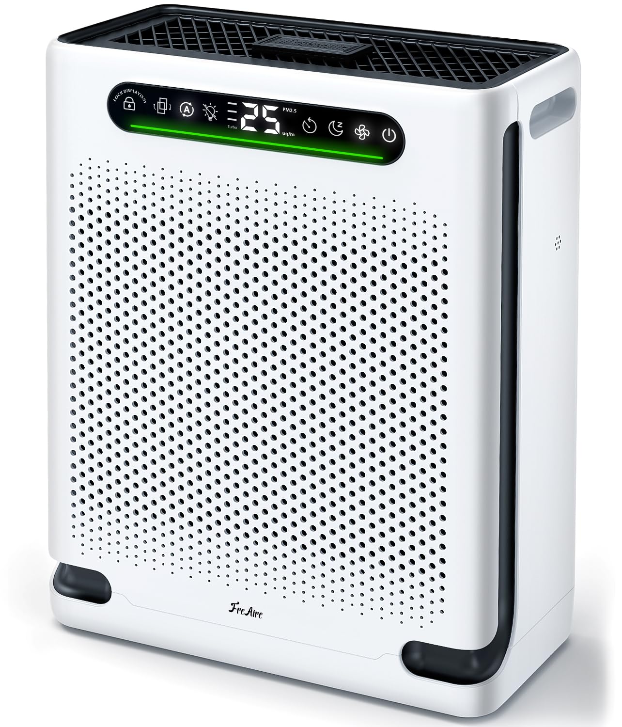 FreAire Air Purifiers for Home Large Room Up to 2600 Ft², HEPA Air Purifier with Washable Filter & Air Quality Display, Powerful Turbo Mode Air Cleaner for Pet Hair Odors Smoke Dust, HAP605