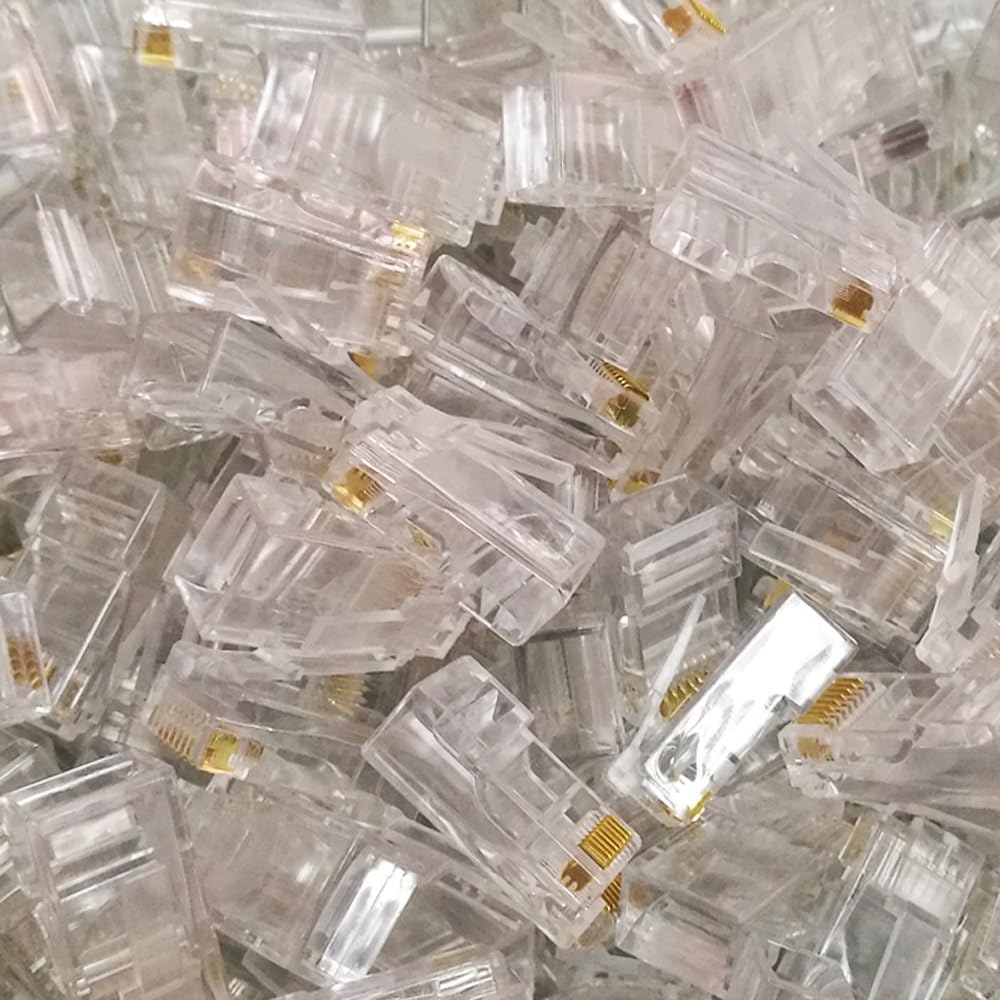 Haobase 100PCS RJ45 CAT5 8P8C Crimp Connector