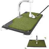 Golf Swing Trainer - Golf Training Equipment with 5 Height Adjustments - Iron and Club Practice Simulator in Home &amp; Indoor - Portable Golf Swing Practice Mat, True Impact