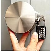 Door Handle Lock, Door Knob Lock Out Device,Cover to Disable The Doorknob/Faucet/Valve, Prevents Turning of Door Knob and Access to Keyhole, Prevents Operating The Knob (Password Hanging Lock)