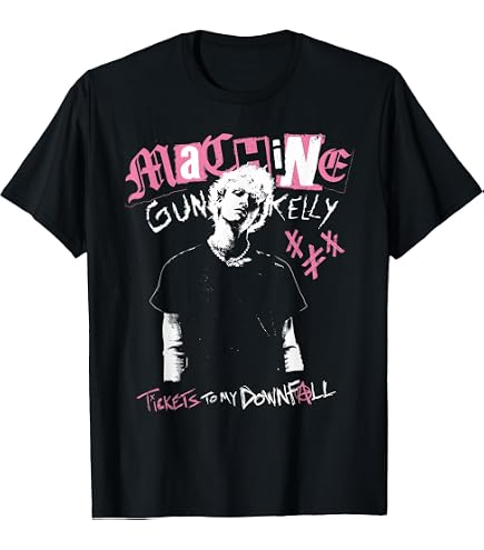 Amazon.com: 2Bhip Machine Gun Kelly Portrait Mineral Wash Graphic