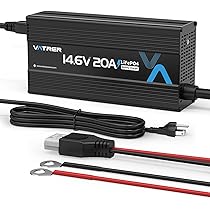 12V 20A Lithium Battery Charger VATRER POWER 14.6V LiFePO4 B