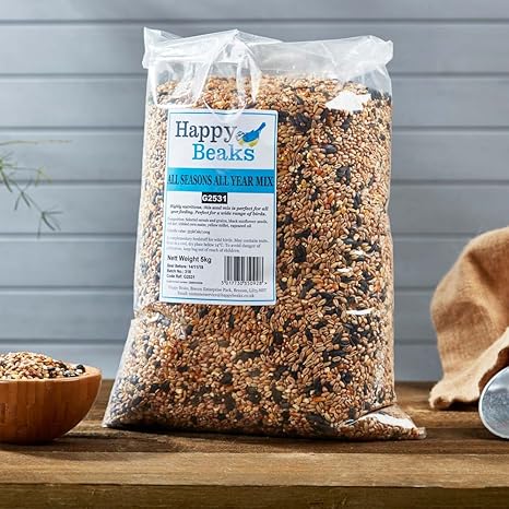 Happy Beaks All Seasons Wild Bird Food Seed Mix 5kg High Energy Premium Feed For Wild Birds Amazon Co Uk Garden Outdoors