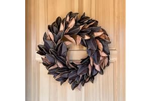 CG Hunter Holiday Collection Faux Wreath, Premium Artificial Indoor and Outdoor Large 30" Magnolia Leaf Christmas Wreath, Christmas Decorations and Holiday Greenery