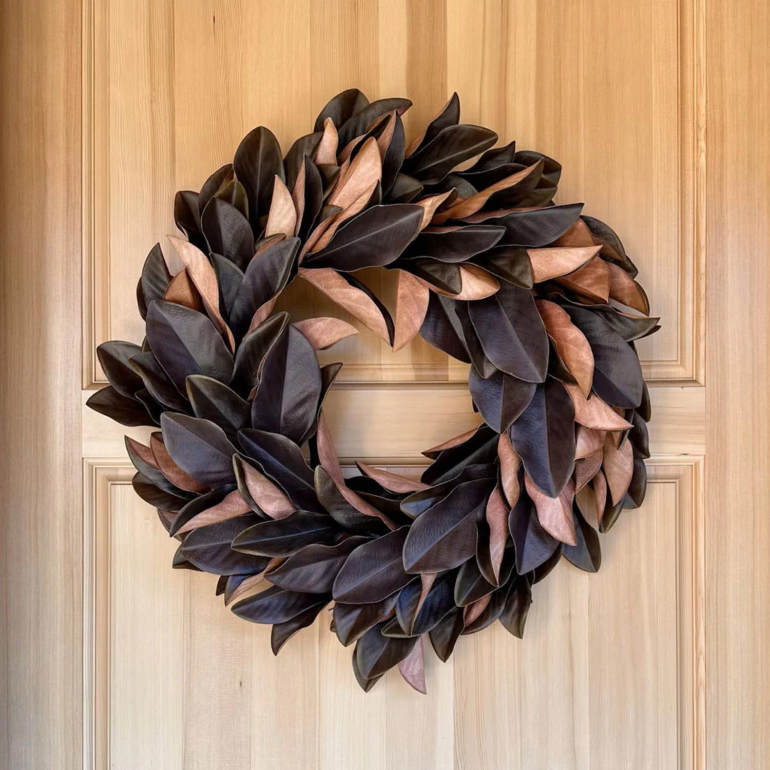 Photo 1 of CG Hunter Holiday Collection Faux Wreath, Premium Artificial Indoor and Outdoor Large 30" Magnolia Leaf Christmas Wreath, Christmas Decorations and Holiday Greenery