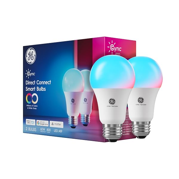 GE CYNC A19 LED SMART LIGHT BULBS, ROOM...