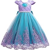 CinheyU Girls Halloween Costume Mermaid Princess Fancy Cosplay Dress Christmas Birthday Party Pageant Tulle Ball Gown
