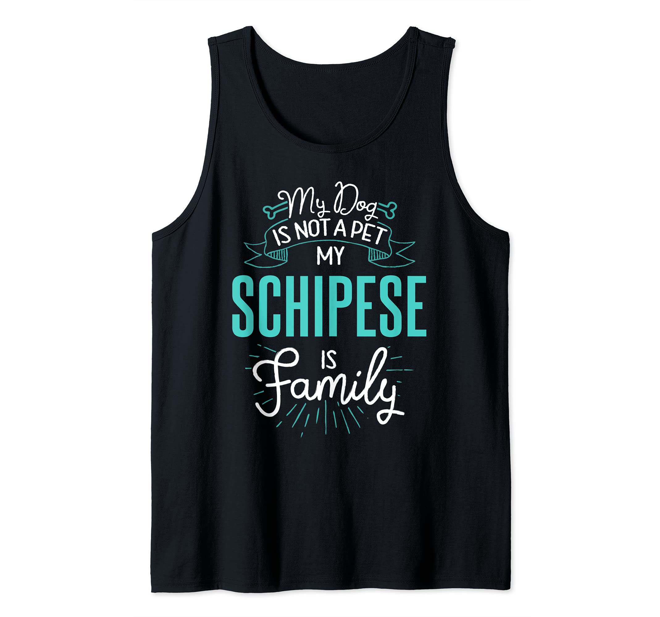 Cute Schipese Design Family Dog Giftn Tank Top
