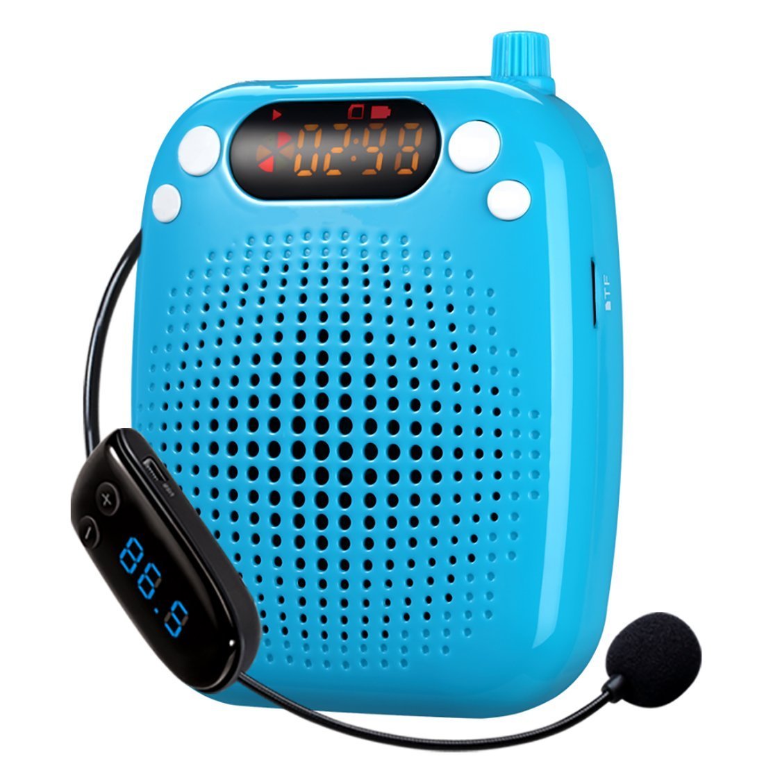 Zoweetek® Voice Amplifier Wireless 5W 1500mAh Lithium Battery and Wireless Microphone Suitable for Tour Guides, Teachers, Coaches, Presentations, Costumes, Charger Included