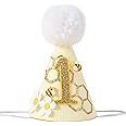 SYESQL Bee 1st Birthday Cone Hat - Party Hat with Photo Props for Baby's First Birthday Party