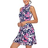 Cucuchy Womens Golf Tennis Dress Sleeveless Athletic Sports Workout Dresses