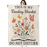 Reading Book Blanket, 60"x50" Flannel Cozy Lightweight Throw Blankets Gifts for Couch Bed Living Room Decor, Soft Blanket for Women Kids
