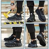 YOBIKEY Steel Toe Cap Safety Trainers Mens Womens Lightweight Non Slip 8UK view 2