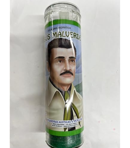 Amazon.com: Generic Jesus Malverde (Narco Saint) Green Pillar