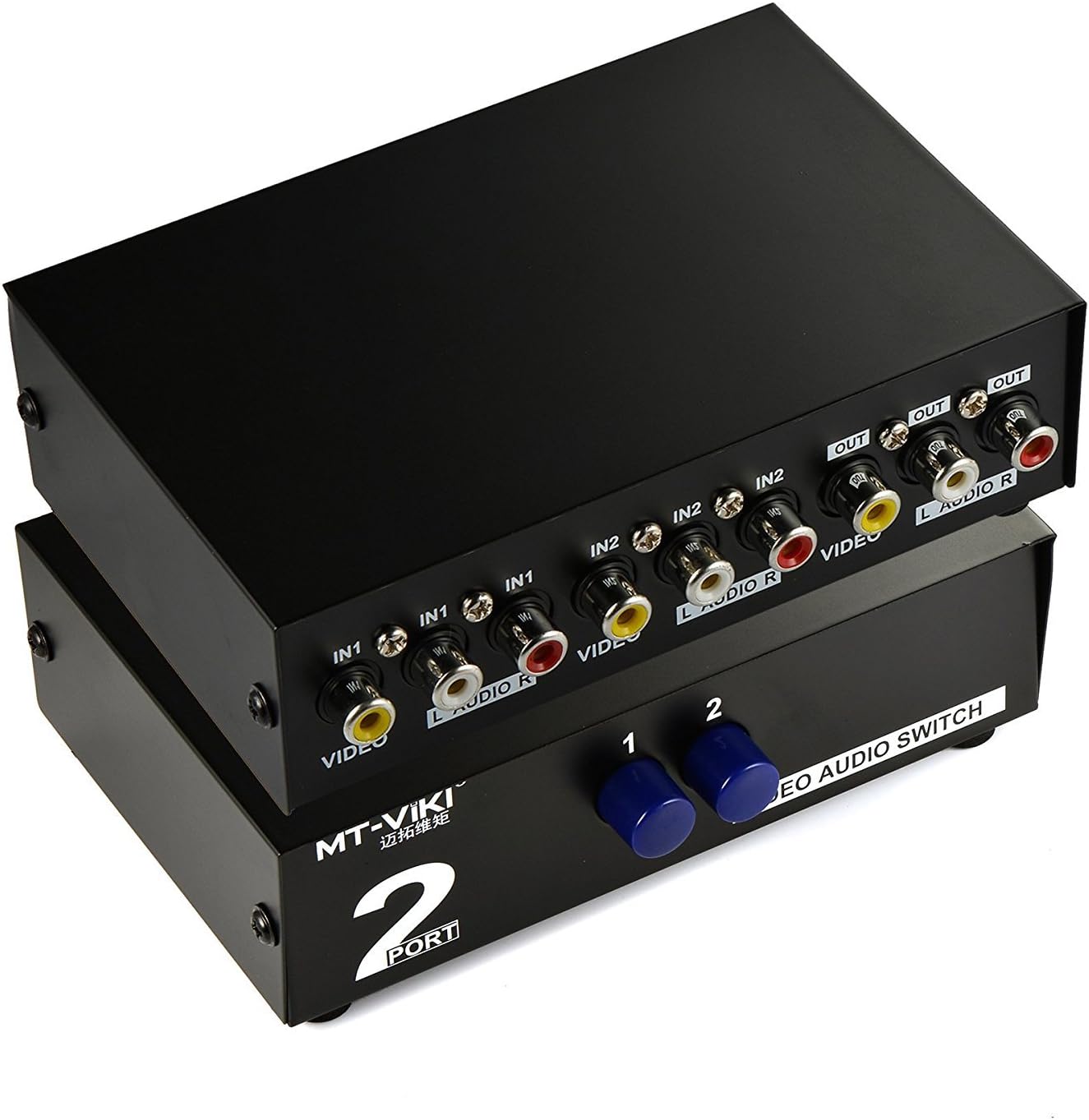 LEAGY 2 Way AV Switch RCA Switcher 2 In 1 Out Composite Amazon.co.uk