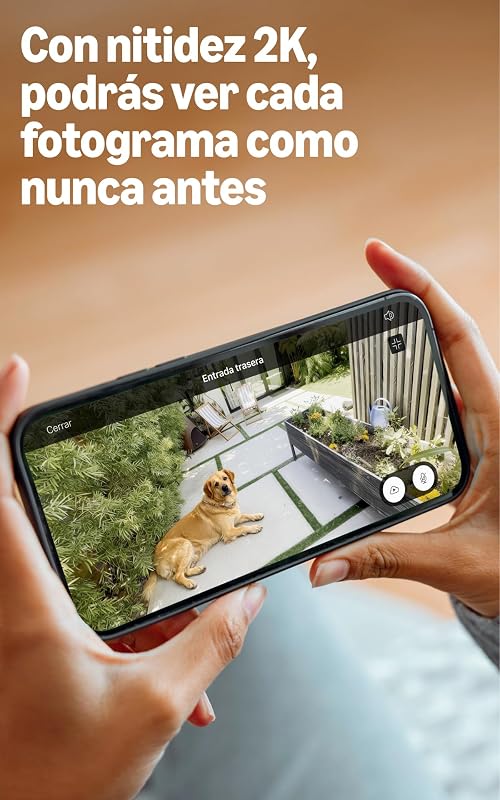 Solaris 2K+ (última geração), Câmara de Segurança Inteligente sem Fios, Alimentada a Energia Solar, Vídeo 2K, Módulo de Sincronização, 1 Câmara (Branca)