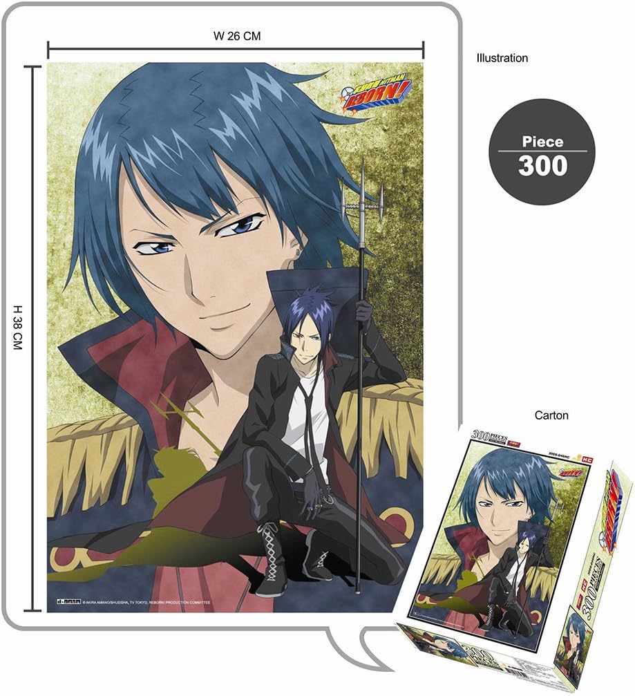 Licensed Katekyo Hitman Reborn Jigsaw Puzzle - Mukuro and Daemon (300 Piece 380mm By 260mm)