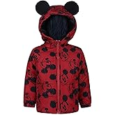 Disney Mickey Mouse Boys Jacket Puffer Coat for Toddlers and Little Kids