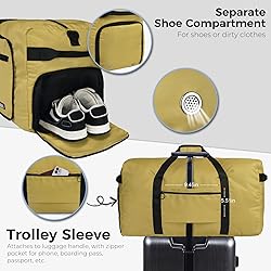 Fmeida 65L Duffle Bag with Shoes