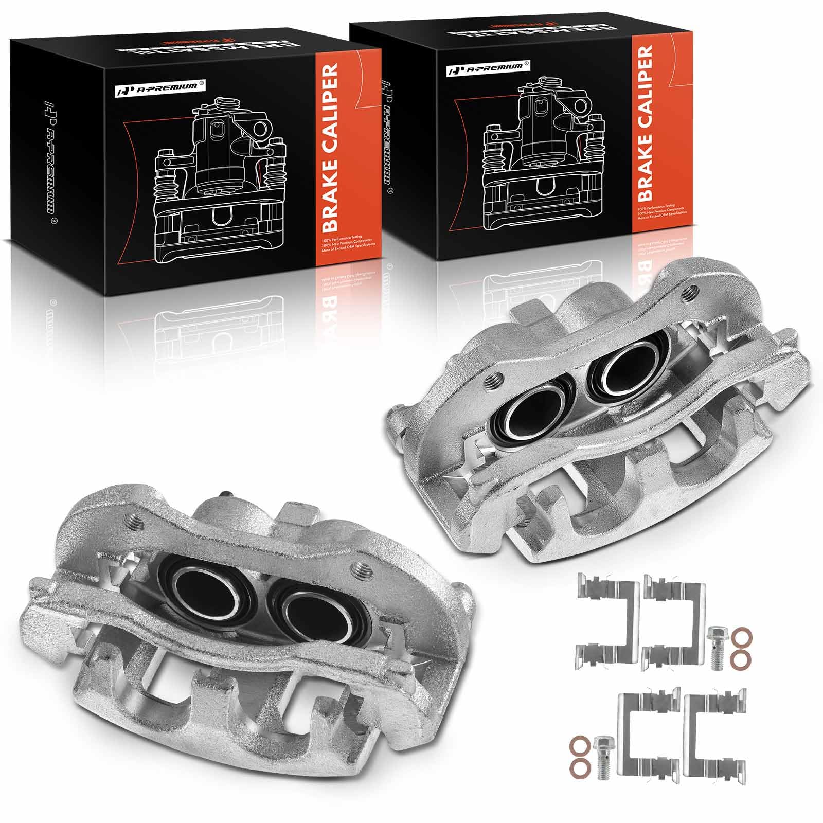 Photo 1 of A-Premium Disc Brake Caliper Assembly with Bracket Compatible with Buick and Chevy Models - Lucerne 2006-2011, Impala 2006-2013, Impala Limited 2014-2016, Monte Carlo 2006-2007 - Front, 2-PC Set