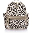 Itzy Ritzy Mini Diaper Bag Backpack – Chic Mini Diaper Bag with Changing Pad, 8 Total Pockets (4 Internal and 4 External), Grab-Top Handle and Rubber Feet (Leopard)