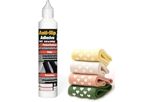 WAN2TLK Sock Stop Glue 100ml, White Non-Slip Glue is Latex-Free and Water-Based, Odorless and Washable, Sock Anti Slip Adhesive for Hangers, Carpets, Bathroom Mats