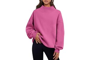Trendy Queen Womens Oversized Sweatshirts Turtleneck Pullover Long Sleeve Hoodies Tops Fall Outfits 2024 Clothes