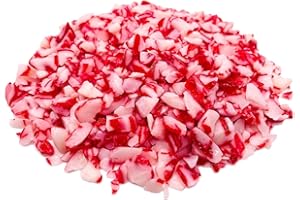 SARAH'S CANDY FACTORY Crushed Peppermint Candy Pieces Red & White Mint Flavored Bits for Baking Decorating and Holiday Treats Resealable Bag (16 OZ)